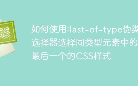 如何使用:last-of-type伪类选择器选择同类型元素中的最后一个的CSS样式