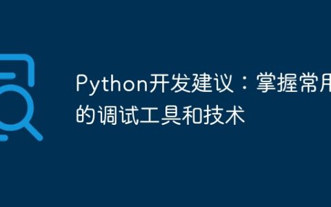 Python开发建议：掌握常用的调试工具和技术