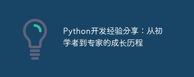 python开发经验分享:从初学者到专家的成长历程