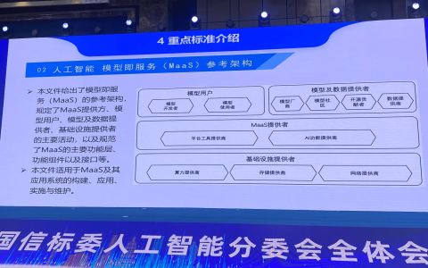 阿里云领导下的人工智能模型即服务（MaaS）参考架构标准化启动编制