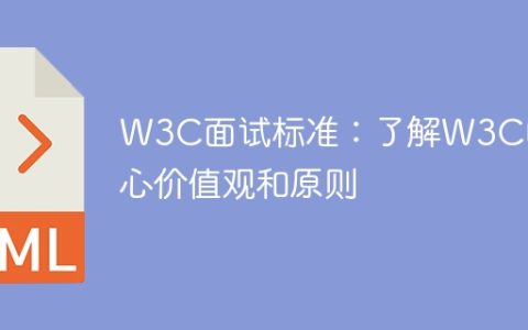 了解核心价值观和原则：W3C面试的标准