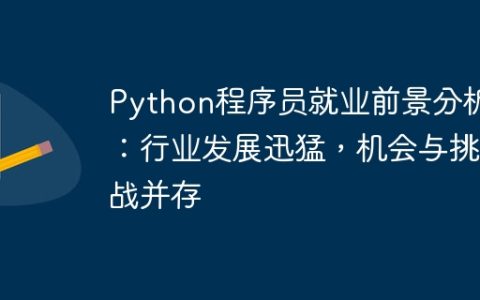 Python程序员就业前景探析：行业蓬勃发展，机遇与挑战同在