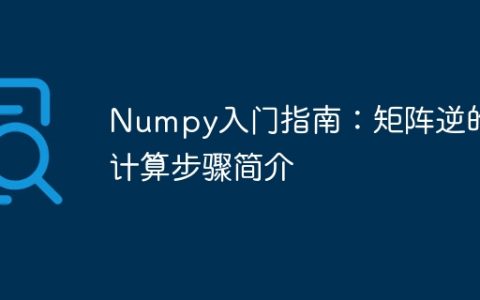 Numpy入门指南：矩阵逆的计算步骤简介