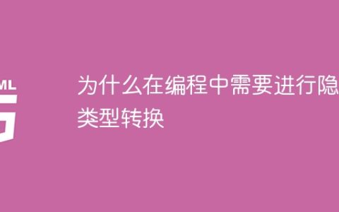 编程中隐式类型转换的必要性