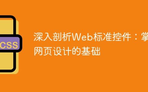 深入了解Web标准化控件：掌握网页设计的基本原则