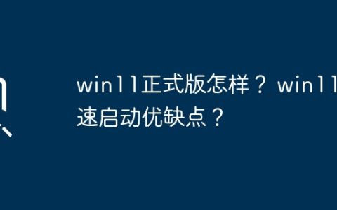 win11版本正式上线的使用体验如何？win11快速启动的优势和劣势有哪些？
