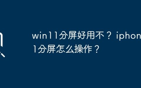 Win11分屏体验如何？iPhone11如何进行分屏操作？