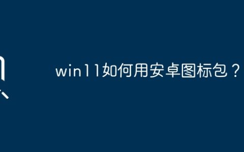 使用安卓图标包在win11上的方法