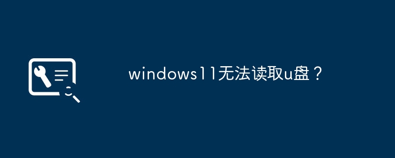 windows11无法读取u盘?