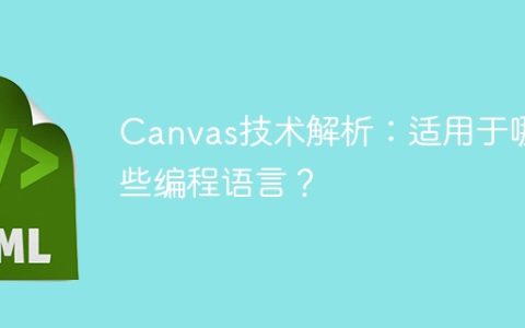 Canvas在哪些编程语言中适用？