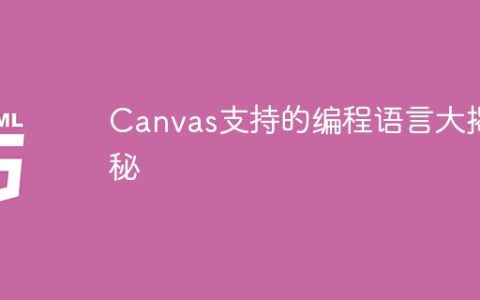 揭秘Canvas支持的编程语言终极指南