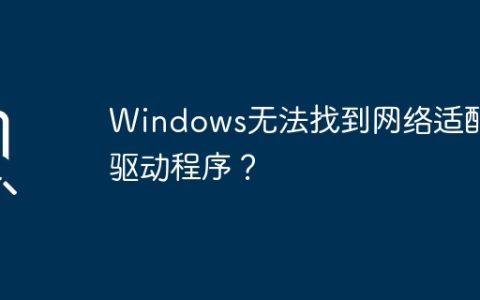 找不到网络适配器驱动程序的问题出现在Windows操作系统中？
