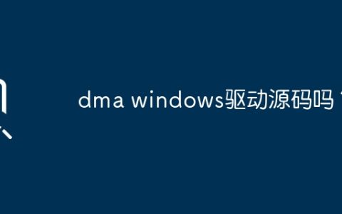 有没有DMA Windows驱动的源代码？