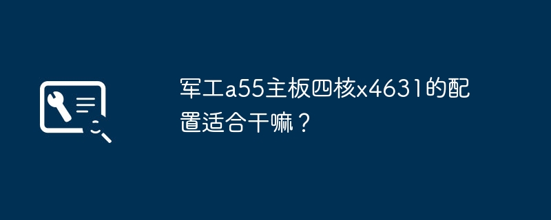 适合什么用途的四核x4631 CPU与军工a55主板配置兼容?