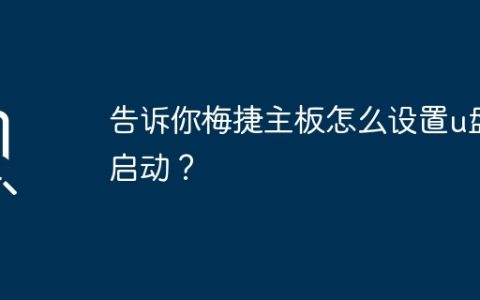 告诉你梅捷主板怎么设置u盘启动？
