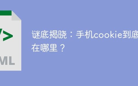 谜底揭晓：手机cookie到底存在哪里？
