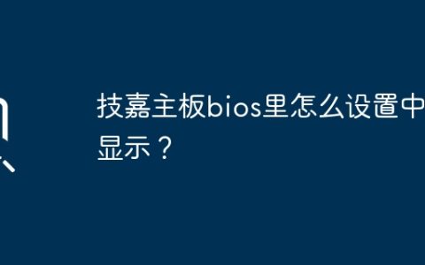设置技嘉主板BIOS的显示语言为中文的方法