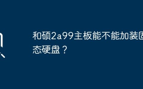 和硕2a99主板支持固态硬盘吗？