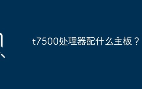 什么主板适合与t7500处理器配对？