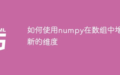 展示如何使用numpy在数组中添加新维度