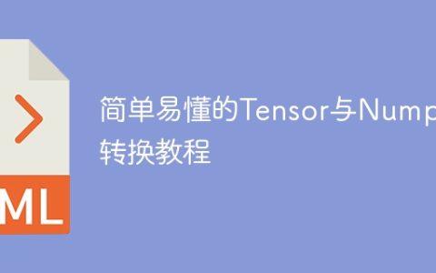 易于理解的Tensor和Numpy转换指南