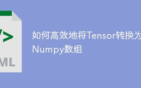如何高效地将Tensor转换为Numpy数组