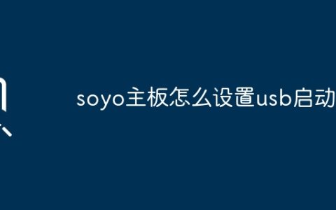 如何在soyo主板上设置USB启动功能？