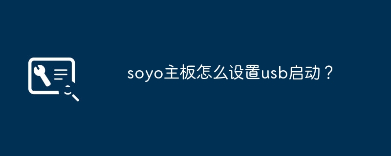 如何在soyo主板上设置USB启动功能?