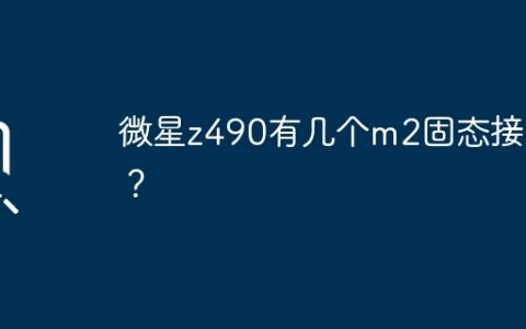 微星z490支持多少个m2固态接口？