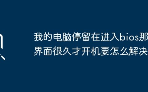 如何解决电脑进入bios界面时间过长的问题？