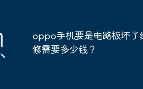 维修oppo手机的电路板需要花费多少钱？