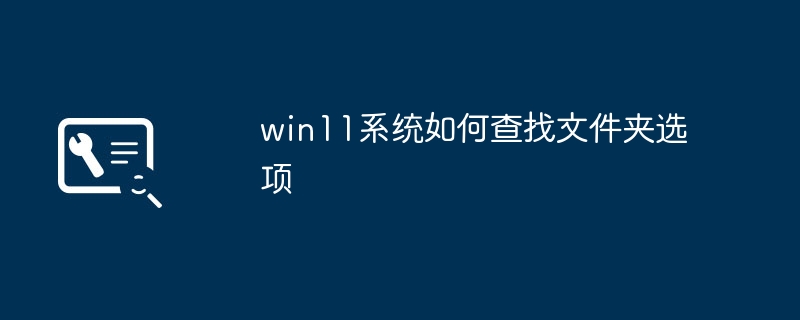 win11系统如何查找文件夹选项