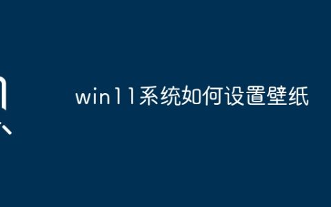 win11系统如何设置壁纸