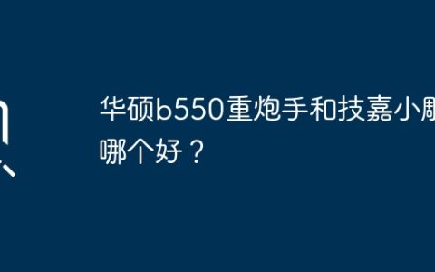 华硕b550重炮手和技嘉小雕哪个好？