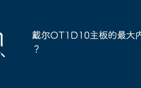 戴尔OT1D10主板的最大内存？