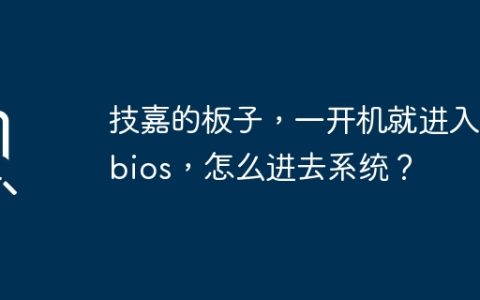技嘉的板子，一开机就进入了bios，怎么进去系统？