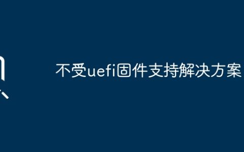 不受uefi固件支持解决方案？