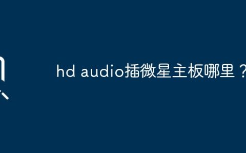 hd audio插微星主板哪里？
