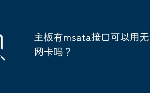 主板有msata接口可以用无线网卡吗？