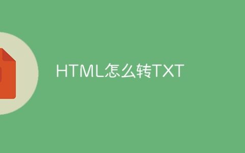 将HTML文件转换为TXT格式