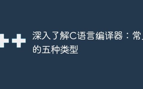 深入了解C语言编译器：常见的五类类型