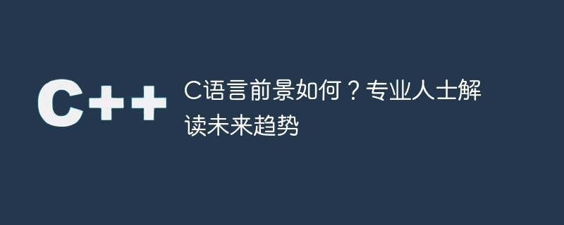 c语言前景如何?专业人士解读未来趋势