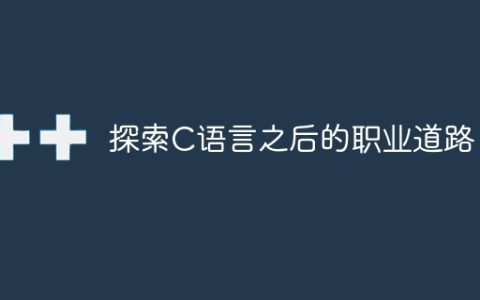 探索C语言之后的职业道路