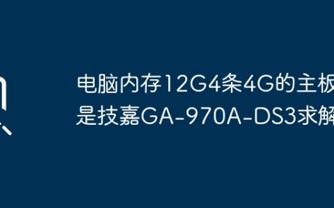 电脑内存12G4条4G的主板是技嘉GA-970A-DS3求解？