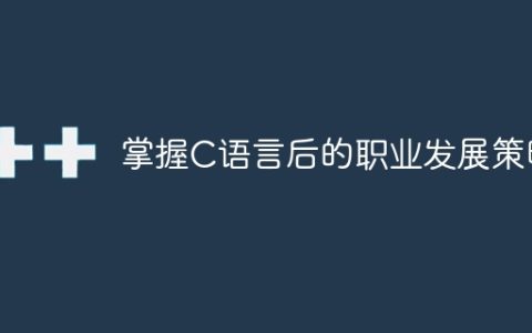 掌握C语言后的职业发展策略