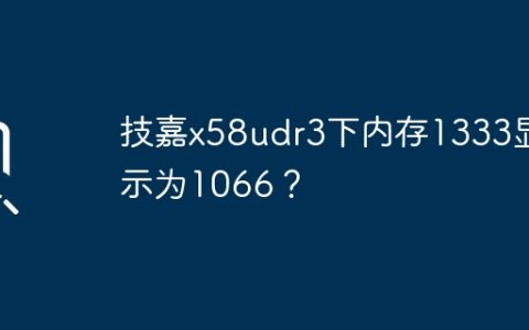 技嘉x58udr3下内存1333显示为1066？