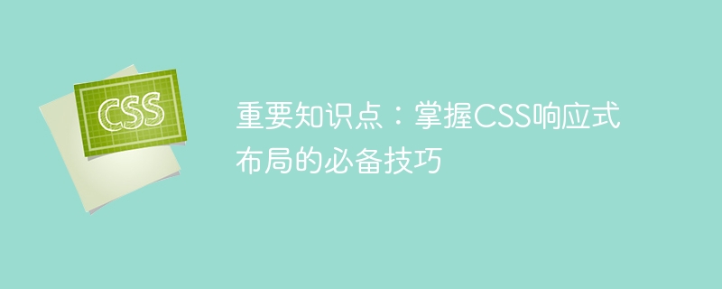 重要知识点:掌握css响应式布局的必备技巧