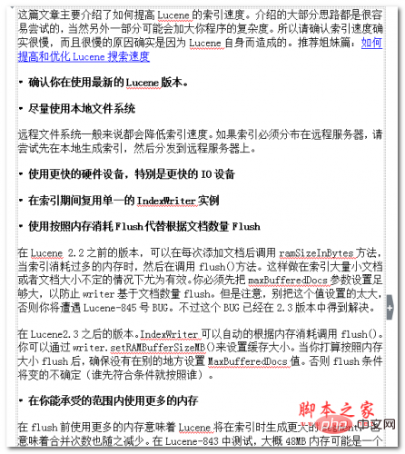 lucene索引优化 中文WORD版