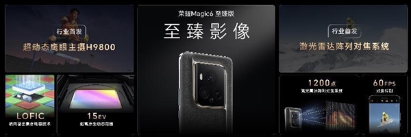 荣耀Magic6 至臻版首发LOFIC传感器:动态范围对标索尼2万多单反!