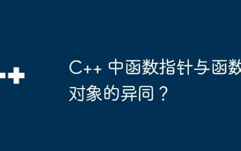 C++ 中函数指针与函数对象的异同？
